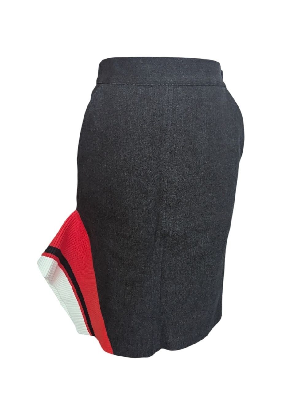 Noir Contemporain Sweater Hem Detail Denim Skirt